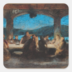 Het laatste Supper 3 Vierkante Sticker