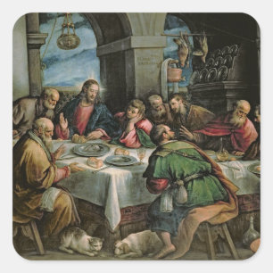 Het laatste Supper 3 Vierkante Sticker