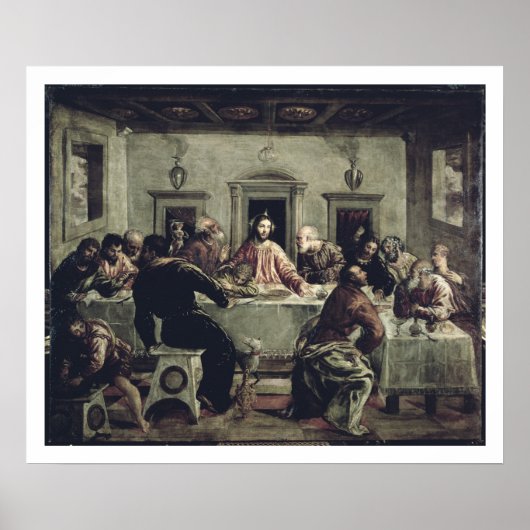 Het laatste Supper (olie op canvas) 2 Poster (Voorkant)