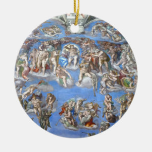Het laatste vonnis, de sistine Chapel-versiering Keramisch Ornament