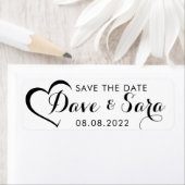 Het label Aangepaste bruiloft datumstempel opslaan (Insitu)