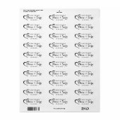 Het label Aangepaste bruiloft datumstempel opslaan (Full Sheet)