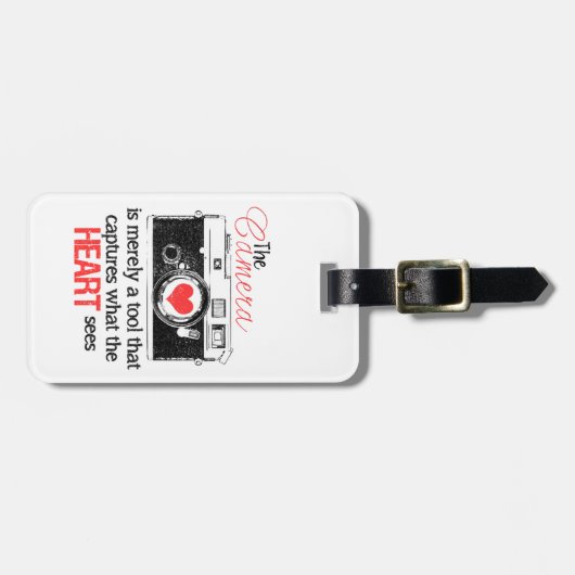 Het Label van de Draagtas van de hartcamera vastle Bagagelabel (Voorkant horizontaal)