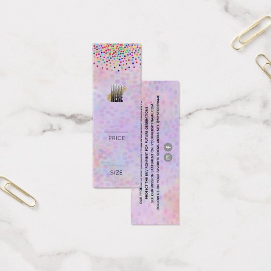 Het label van de kleinhandelsprijs van je Logo Mini Visitekaartjes (Kantoor)