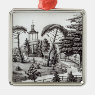 Het labyrint van de Jardin des Plantes Metalen Ornament