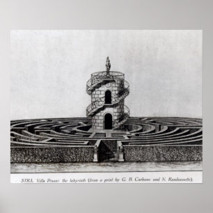 Het labyrint van de Villa Pisani in Stra, na een Poster