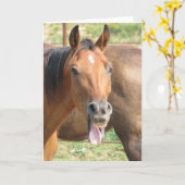 Het lachen Paard Kaart (Gele Bloem)