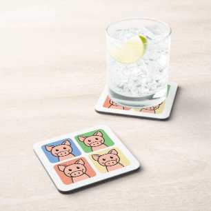 Het Lachen Piggie Piggy van de Kunst van de Klem Bier Onderzetter