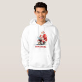 Het laden van Kerstmis Funny Santa Design Hoodie (Voorkant volledig)