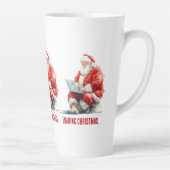 Het laden van Kerstmis Funny Santa Design Latte Mok (Rechts)