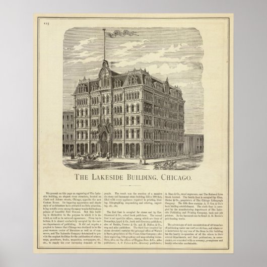 Het Lakeside-gebouw, Chicago Poster (Voorkant)