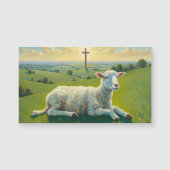 Het Lam en het Kruis Magnetische Heilige Kaart (Voorkant)