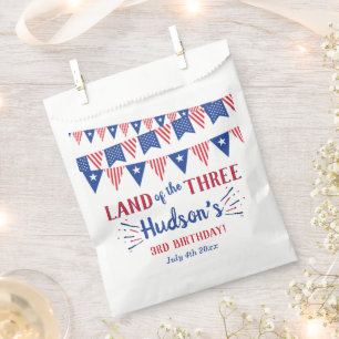 Het land van de drie! 4 juli 3 jarig feest bedankzakje