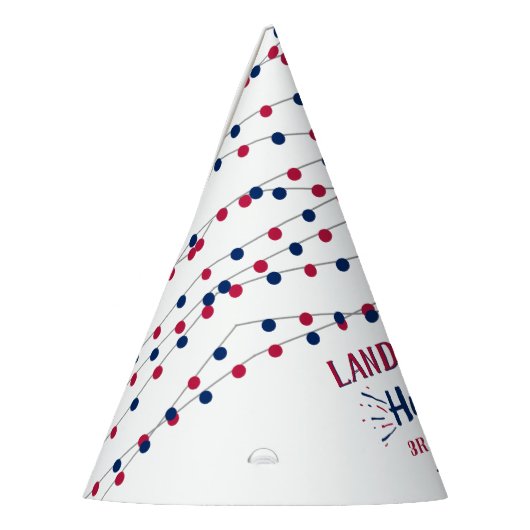 Het land van de drie! 4 juli 3e verjaardag feesthoedjes (Links)