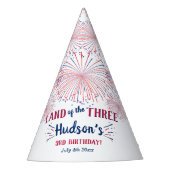 Het land van de drie! 4 juli 3e verjaardag feesthoedjes (Voorkant)