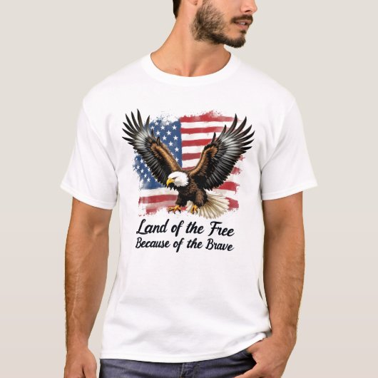 Het land van de Free Eagle T-shirt (Voorkant)