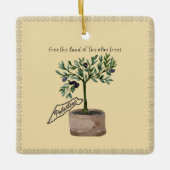 Het land van de olijfbomen keramisch ornament (Voorkant)