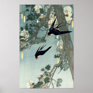 Het land van de vogel van Bertha Lum Poster