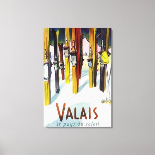 Het land van de zon - de huid staat in sneeuw canvas afdruk (Voorkant)