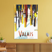 Het land van de zon - de huid staat in sneeuw canvas afdruk (Insitu (Woonkamer))