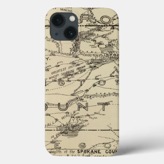 Het Land van Spokane Case-Mate iPhone Case (Achterkant)