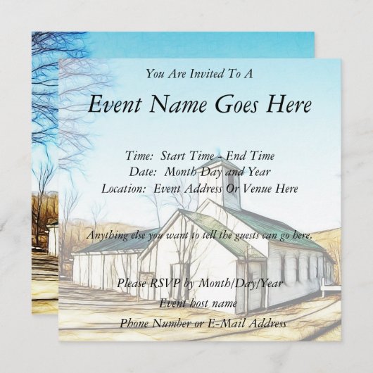 Het landkapel kaart (Voorkant / Achterkant)