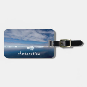 Het landschap Antarctica drijvende ijsfoto met tek Bagagelabel