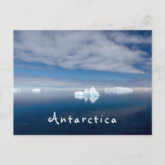 Het landschap Antarctica drijvende ijsfoto met tek Briefkaart (Voorkant)