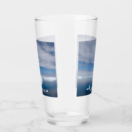 Het landschap Antarctica drijvende ijsfoto met tek Glas (Rechts)