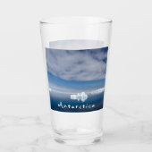 Het landschap Antarctica drijvende ijsfoto met tek Glas (Voorkant)