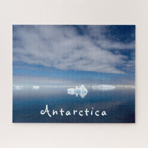 Het landschap Antarctica drijvende ijsfoto met tek Legpuzzel