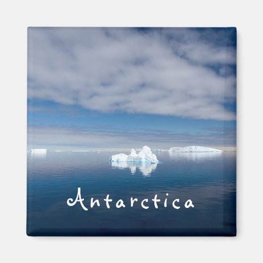 Het landschap Antarctica drijvende ijsfoto met tek Magneet (Voorkant)