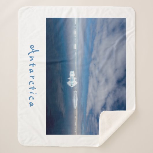 Het landschap Antarctica drijvende ijsfoto met tek Sherpa Deken (Voorkant)