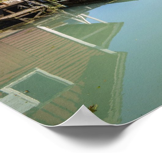 Het landschap Fjord in het poster Noorwegen (Hoek)