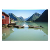 Het landschap Fjord in het poster Noorwegen (Voorkant)