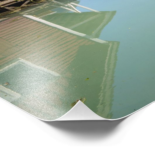 Het landschap Fjord in het poster Noorwegen (Hoek)