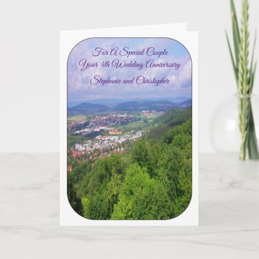 Het landschap Gepersonaliseerd Jubileum van de 4de Kaart (Voorkant)