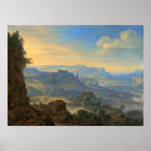 Het landschap - Herman Saftleven Fine Art Poster (Voorkant)