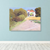 Het landschap, het Huis met de Rode Dak, 1924 Canvas Afdruk (Insitu (Houten vloer))