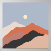 Het landschap in het midden van de eeuw illustrati poster (Voorkant)