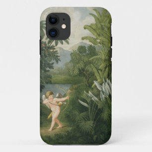 Het landschap met Cupid richtend een pijl op een P iPhone 11 Hoesje