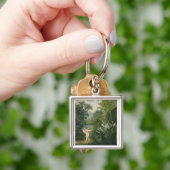 Het landschap met Cupid richtend een pijl op een P Sleutelhanger (Hand)