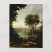 Het landschap met de vinding van Mozes Briefkaart (Voorkant)