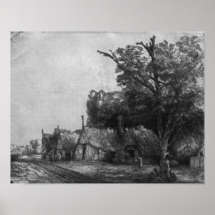 Het landschap met Drie Kastjes, 1650 Poster