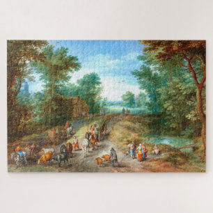 Het landschap op aarde, Jan Brueghel Art Jigzaag P Legpuzzel