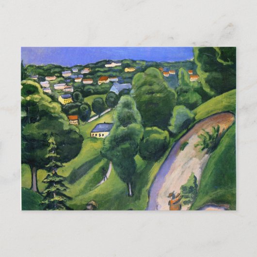 Het landschap op de Teggernsee met een Man van de  Briefkaart (Voorkant)