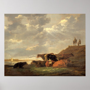 Het landschap van Aelbert Cuyp Fine Art Poster