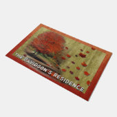 Het landschap van de afdalende bladeren deurmat (Schuin)