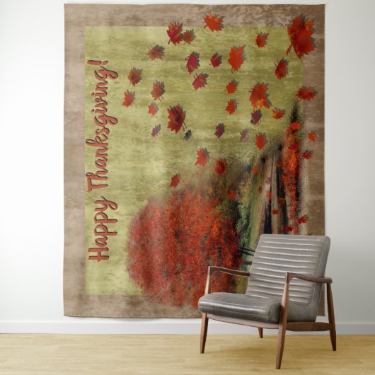 Het landschap van de afdalende bladeren wandkleed (In situ)