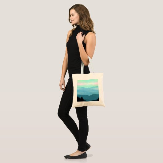 Het landschap van de Great Smoky Mountains Tote Bag (Voorkant (model))